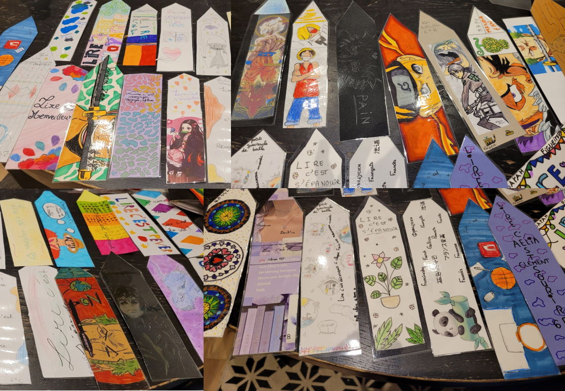 Ensemble des marque-pages réalisés